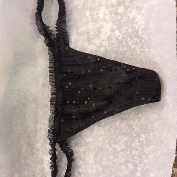 Victoria's Secret Sexy Little Things Baby Doll Mini Dress 36C Black Thong Y2K - Picture 3 of 16